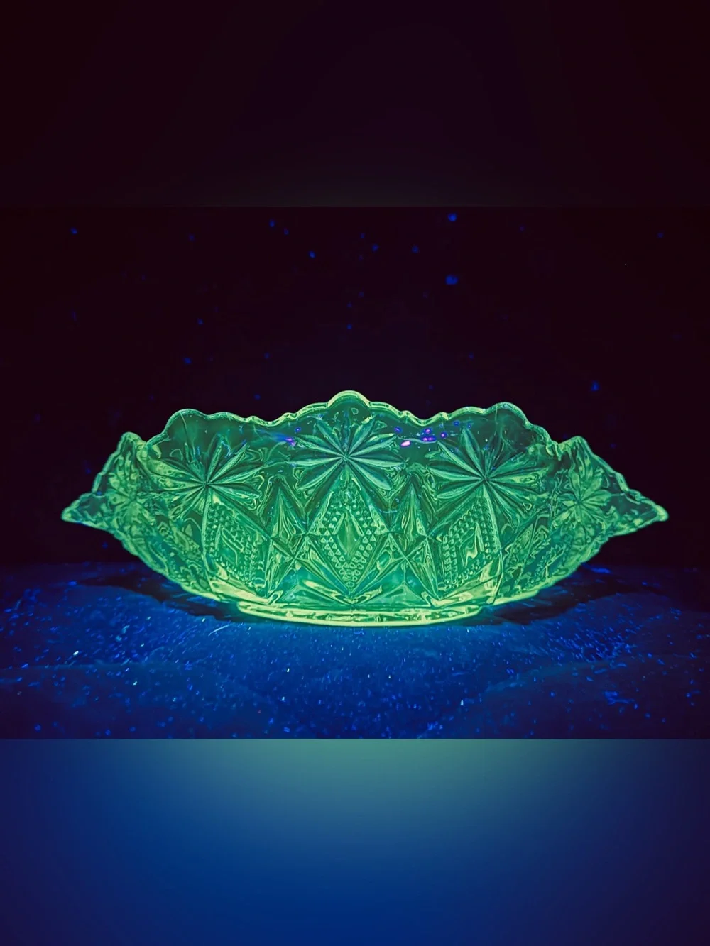 Unique Vintage “Glow Glass” Trinket/Candy/Display Bowl